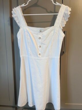 Women’s White Eyelet Strap Dress - Altar’d State - Size Small - Beach Graduation